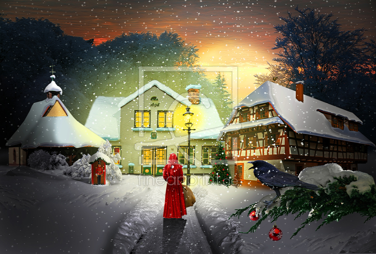 Bild-Nr.: 10727759 Dorf im Winter Version 2 zur Weihnachtszeit erstellt von Mausopardia