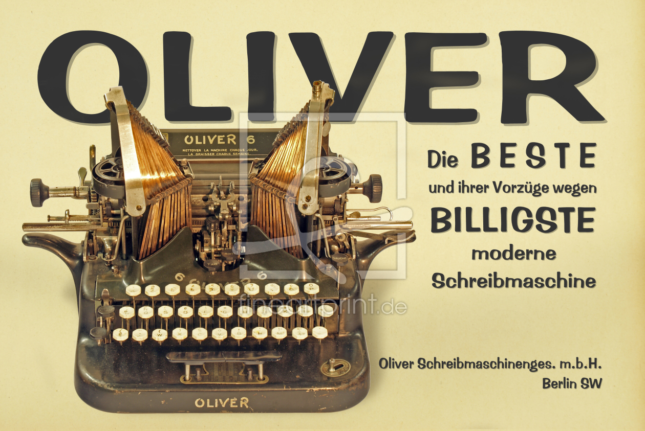 Bild-Nr.: 11073267 Schreibmaschine Oliver - fiktive Werbung erstellt von stoerti-md