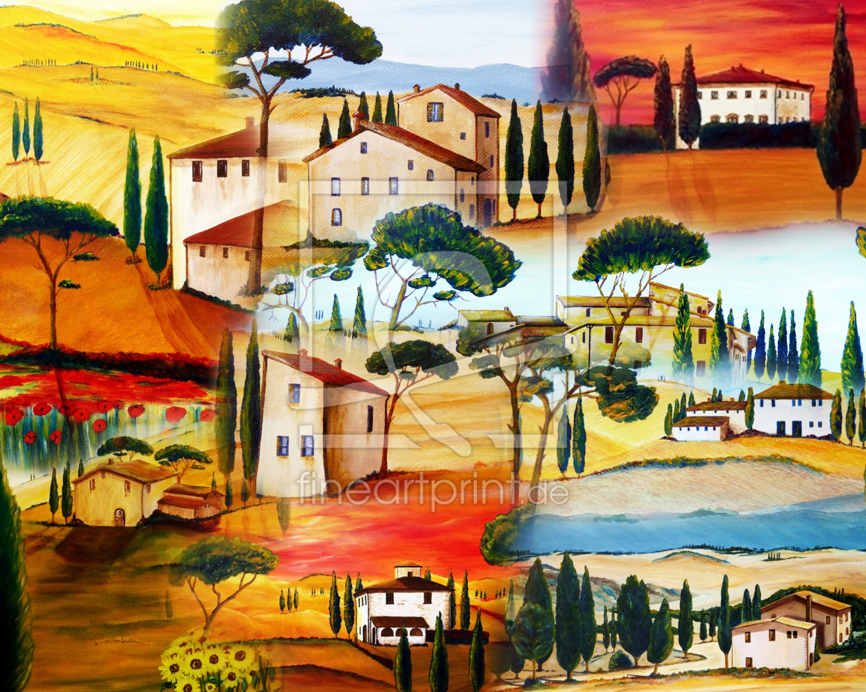 Bild-Nr.: 11496172 Toskana-Collage Acrylbilder erstellt von Toskanamalerin