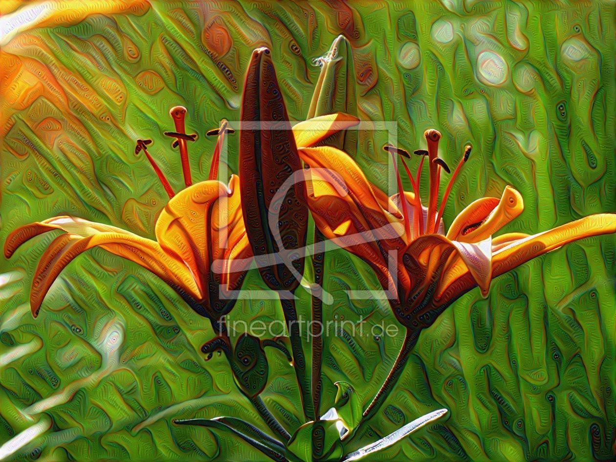 Bild-Nr.: 11561916 DeepDream Flowers, orange Iris erstellt von Schroeer-Ralf