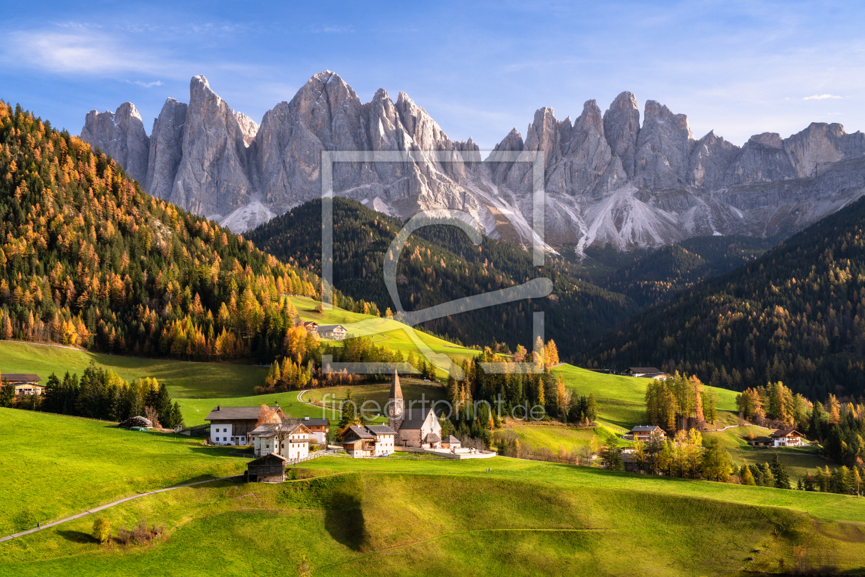 Bild-Nr.: 12643066 Herbst im Villnösstal in Südtirol erstellt von Achim Thomae