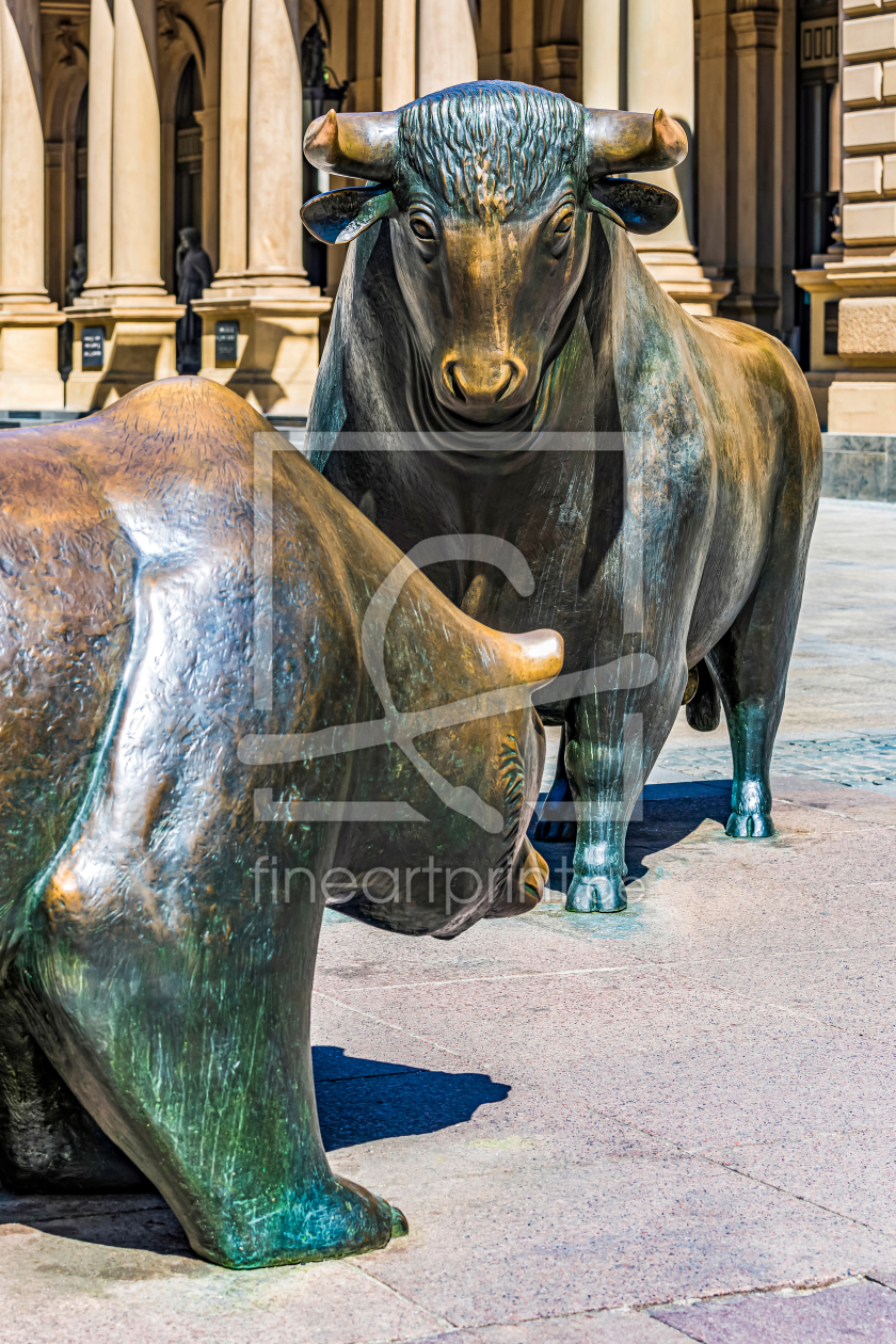 Bild-Nr.: 12743680 Bulle und Bär vor der Börse in Frankfurt am Main erstellt von dieterich