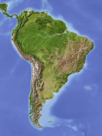 Südamerika, Reliefkarte/9995443