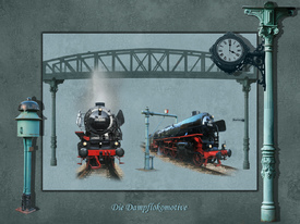 Collage Dampflokomotive in XXL Format/10373519