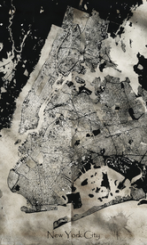Vintage Stadtplan von New York City/12086811