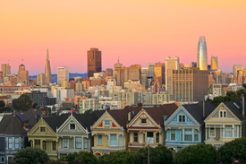 Painted Ladies am Alamo Square vor der Skyline/12771881