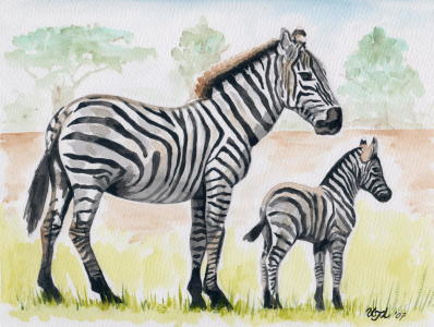 Bild-Nr: 9851802 Zebras in der Steppe Erstellt von: UTLDesign