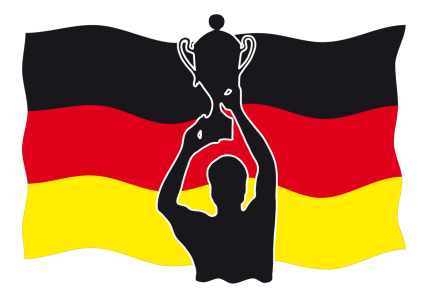 Bild-Nr: 10287777 Sieger mit Pokal vor deutscher Flagge Erstellt von: Toenne