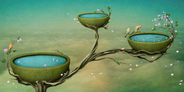Bild-Nr: 10466710 Three bowls of water on the tree Erstellt von: Ann-Mei