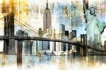 Bild-Nr: 10544985 New York Skyline Abstrakt Erstellt von: Galerie-Fotoeffekt