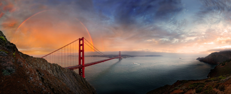 Bild-Nr: 10784765 Regenbogen über der Golden Gate Erstellt von: Michael und Elisabeth Rucker