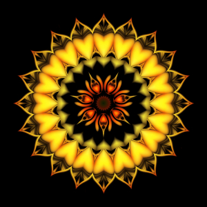 Bild-Nr: 10801789 Mandala gelbe Herzen Erstellt von: Christine Bässler