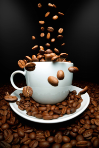 Bild-Nr: 11439679 Kaffee - Fallende Bohnen Erstellt von: Thomas und Ramona Geers