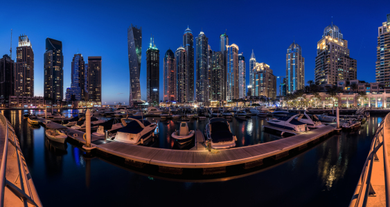 Bild-Nr: 11457573 Dubai - Marina Panorama zur blauen Stunde Erstellt von: Jean Claude Castor