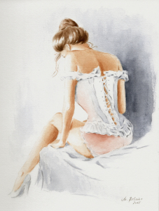 Bild-Nr: 11482425 Sexy Frau in Dessous - erotische Malerei Erstellt von: Marita Zacharias
