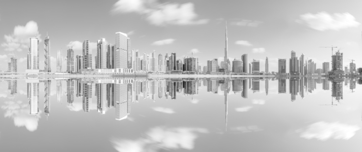 Bild-Nr: 11539958 Dubai - Business Bay Reflections Schwarz Weiss Erstellt von: Jean Claude Castor