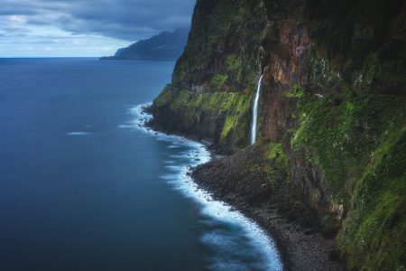 Bild-Nr: 12050488 Madeira Seixal Küste mit Wasserfall Erstellt von: Jean Claude Castor