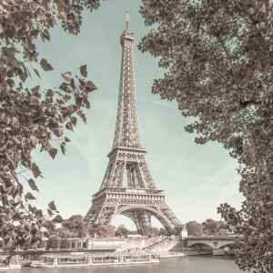 Bild-Nr: 12415933 PARIS Eiffelturm und Seine - urbaner Vintage-Stil Erstellt von: Melanie Viola